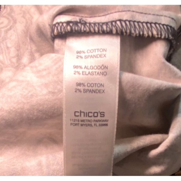 Chicos Leopard Print Lightweight Zip Jacket Size 3 Paisley Mix Design Womens - Picture 8 of 8